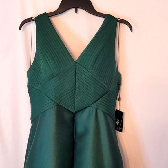 adrianna Papell High-Low Mikado Evening Gown - Picture 11 of 17